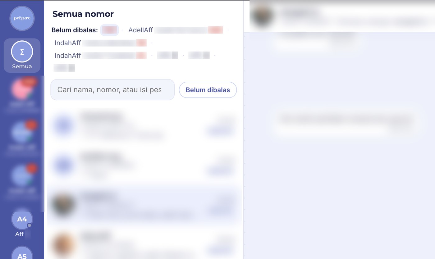 Affiliate WhatsApp inbox